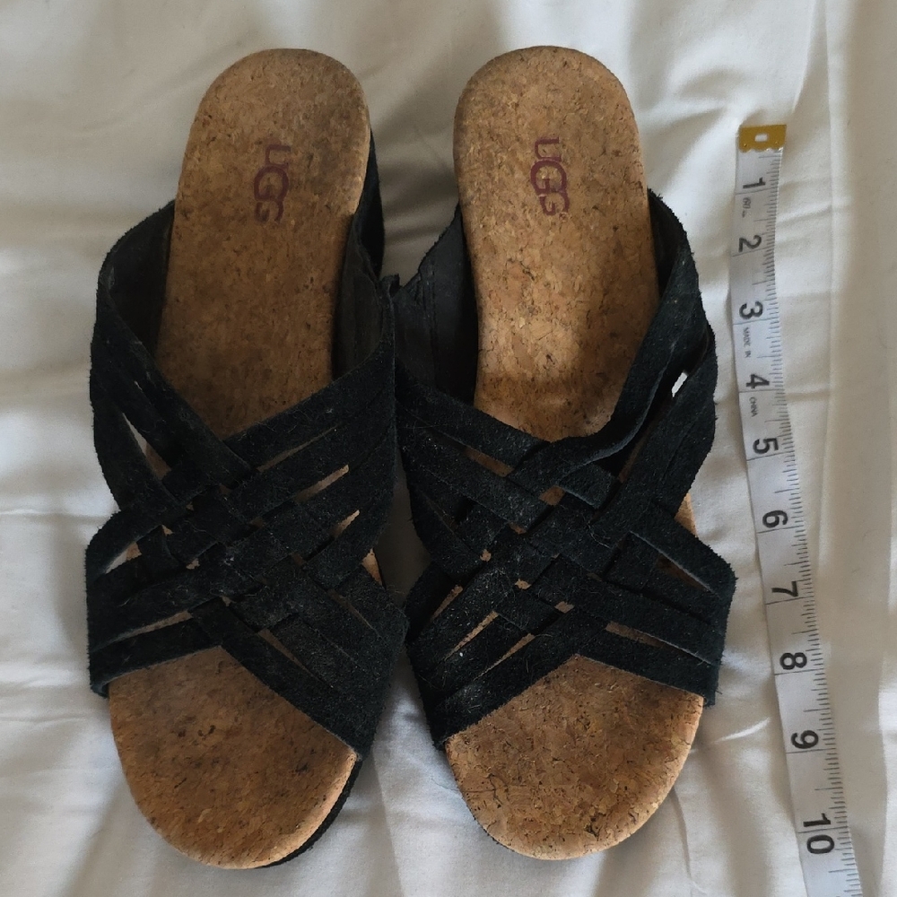 UGG Black Woven Mules
